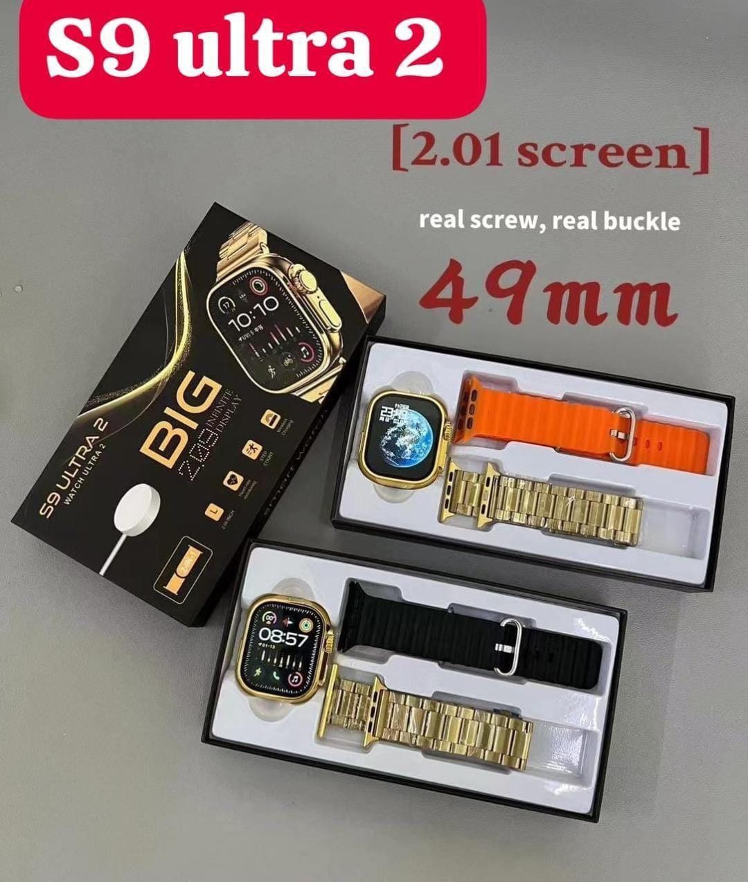 Health Smart Watch - Gold Orange