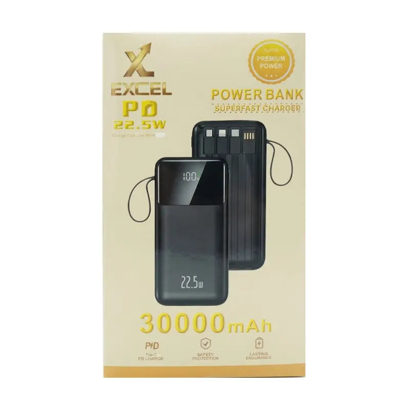 Excel PD 22.5W Power Bank 30,000 mAh